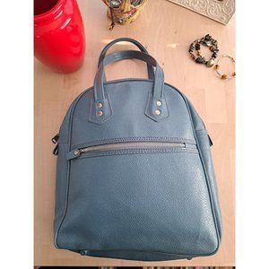 Vintage Blue 60s Mid Century Mod Travel Shoe Tote Red Cross Shoes Social Cobbies